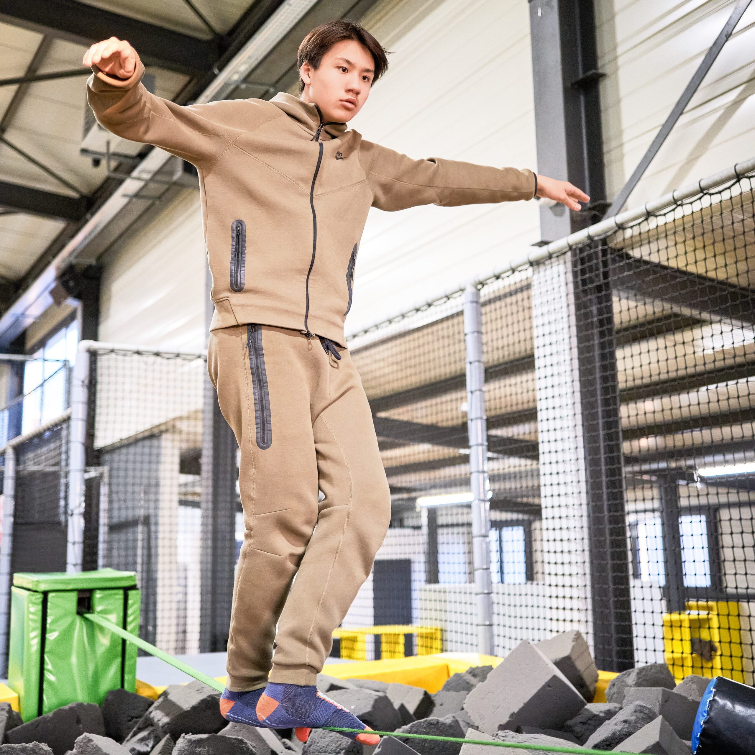 RJump_Slackline_sangle_equilibre R'Jump Léman Trampoline Park